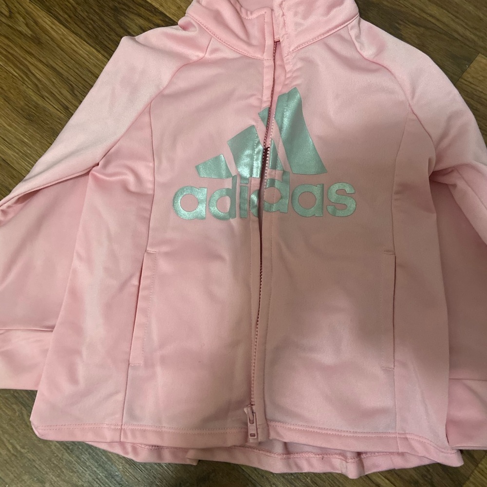 Beautiful ruffle Adidas girls jogger suit